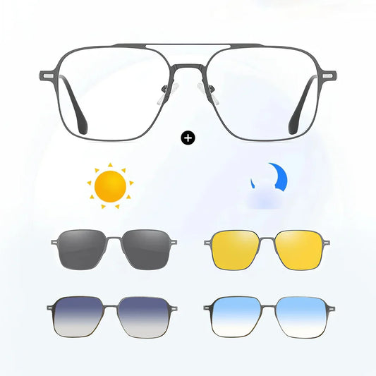 5-in-1 Magnetic Polerised Sunglasses